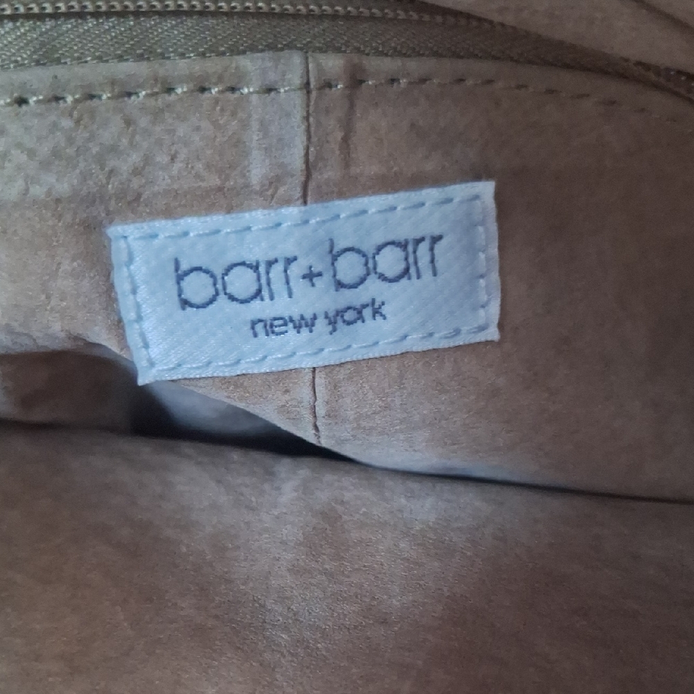 Barr Barr New York Red Pebbled Leather Hobo Foldover Bag EUC - Picture 4 of 17